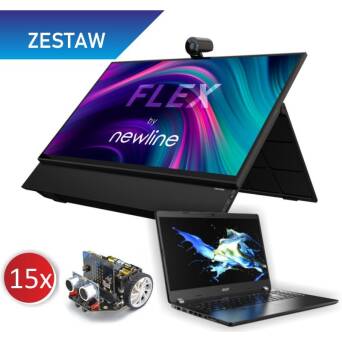 Zestaw 2: 1x monitor interaktywny Flex + 1x laptop Acer + 15x robot Maqueen